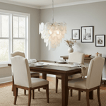 Frostelle Glass Chandelier – Hand-Cast Murano Style Pendant for Dining & Living Rooms