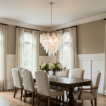 Frostelle Glass Chandelier – Hand-Cast Murano Style Pendant for Dining & Living Rooms