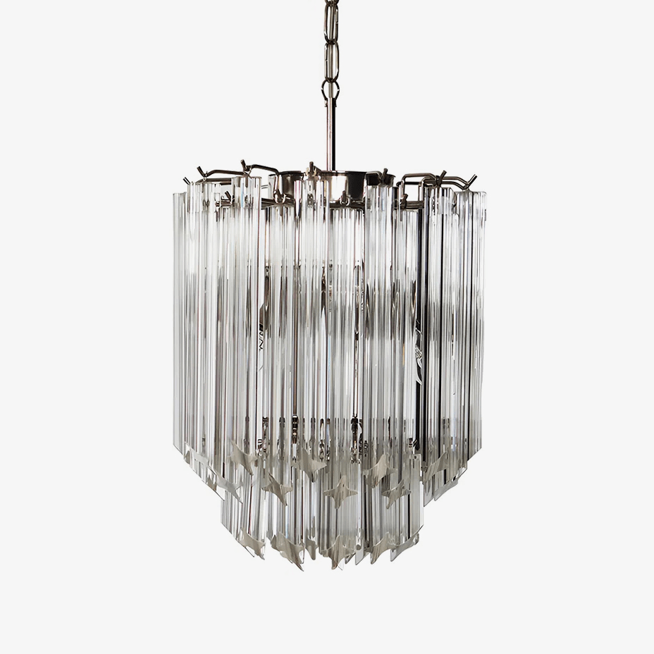 Prism Glass Chandelier – Handcrafted Murano Style Pendant Light