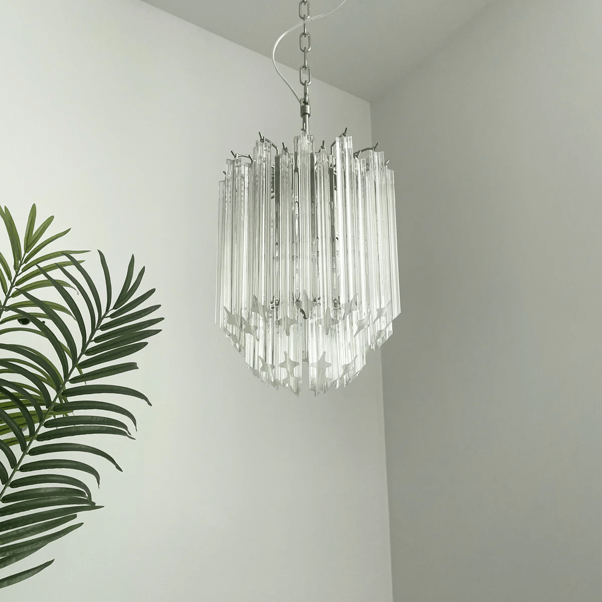 Prism Glass Chandelier – Handcrafted Murano Style Pendant Light