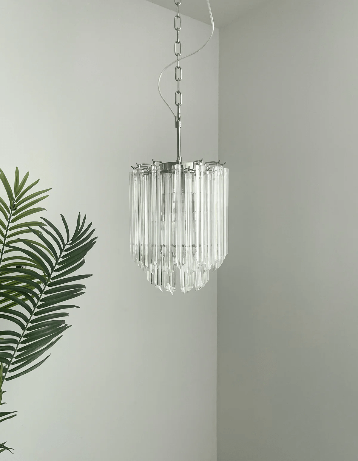Prism Glass Chandelier – Handcrafted Murano Style Pendant Light