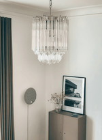 Prism Glass Chandelier – Handcrafted Murano Style Pendant Light