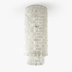 Capelia Column Chandelier – Modern Capiz Shell Pendant Light for Dining Room and Entryway