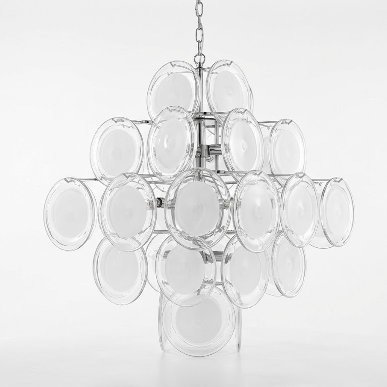 Modern White Glass Orb Chandelier for Dining Room and Living Room