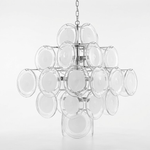 Modern White Glass Orb Chandelier for Dining Room and Living Room
