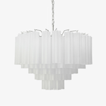 Vellune Cascade Chandelier – Modern Tiered Glass Pendant for Dining Room and Entryway