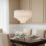 Vellune Cascade Chandelier – Modern Tiered Glass Pendant for Dining Room and Entryway