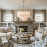 Vellune Cascade Chandelier – Modern Tiered Glass Pendant for Dining Room and Entryway