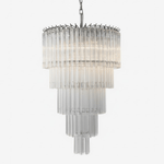 Cascadoria Modern Glass Rod Chandelier for Dining Room and Foyer