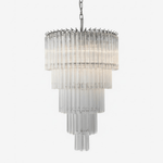 Cascadoria Modern Glass Rod Chandelier for Dining Room and Foyer