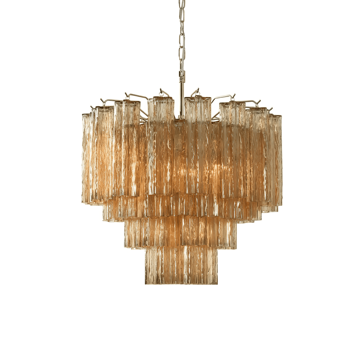Vellune Cascade Chandelier – Modern Tiered Glass Pendant for Dining Room and Entryway