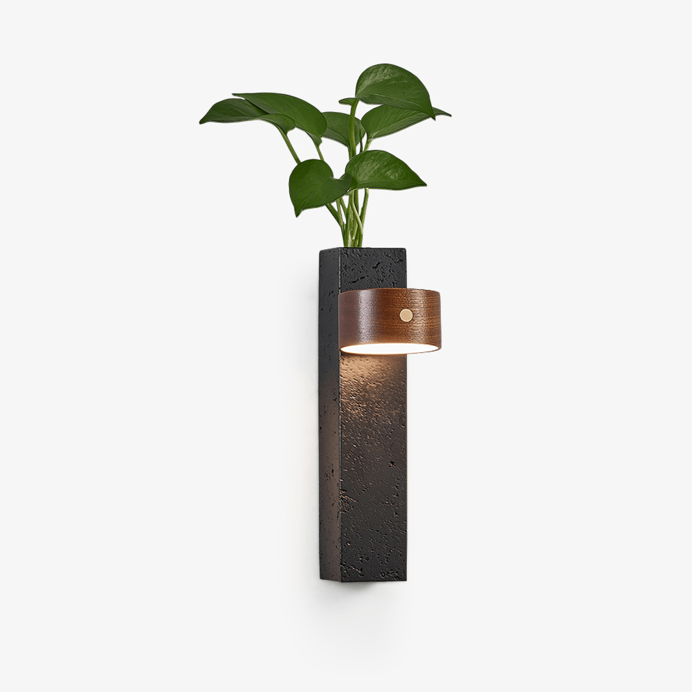 Verde Beam Rechargeable Wall Sconce with Planter