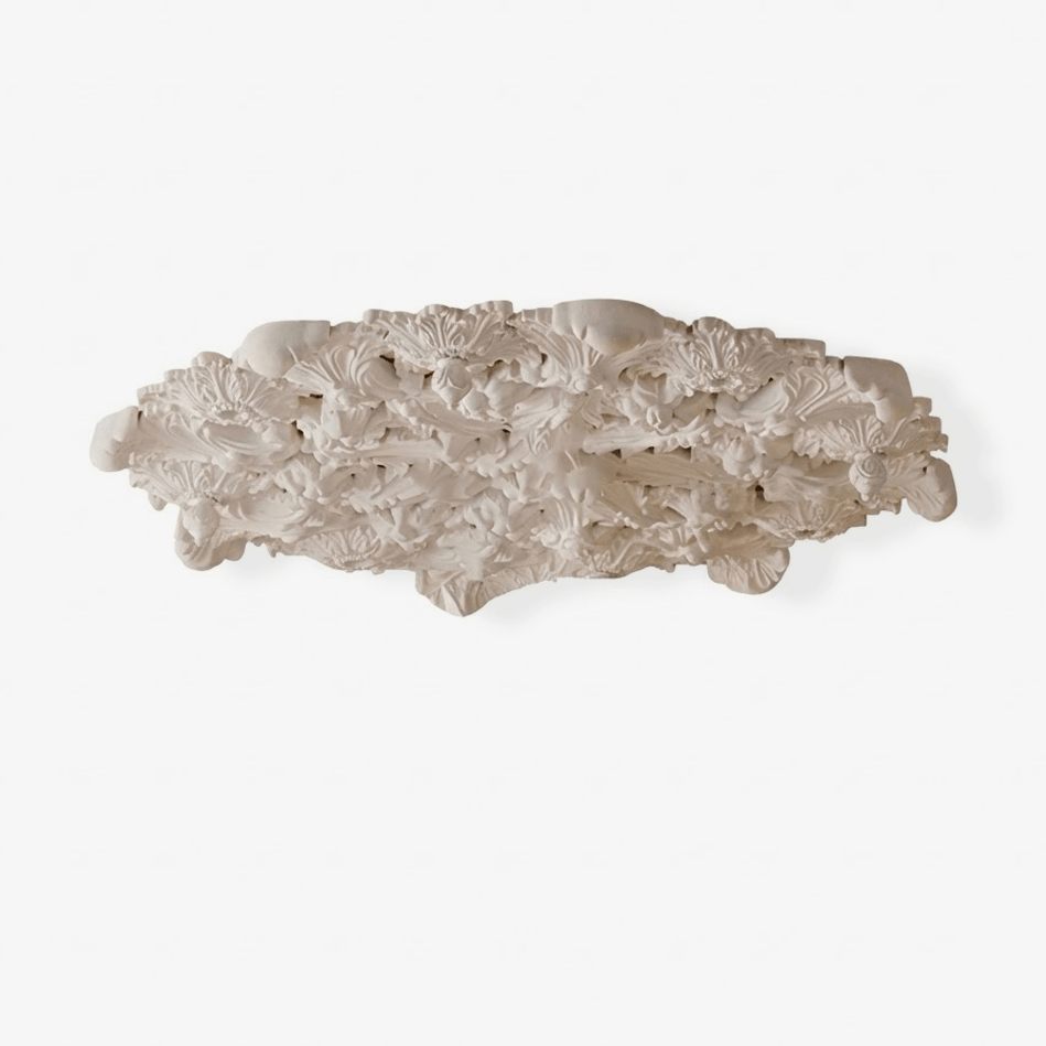 Plaster Ceiling Medallion with Integrated LED Lighting