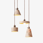 Terraform Travertine Pendant Light – Sculptural Stone Multi-Pendant