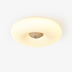 Solis Ring Ceiling Light in Natural Travertine | Modern Flush Mount LED