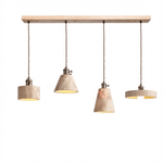 Terraform Travertine Pendant Light – Sculptural Stone Multi-Pendant