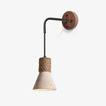 Terra Rope Wall Sconce in Travertine and Walnut