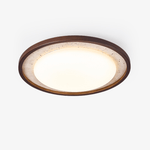 Travertine Wood LED Flush Mount Ceiling Light for Modern Interiors