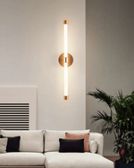Brilline Vertical LED Wall Sconce in Brass Finish for Modern Interiors