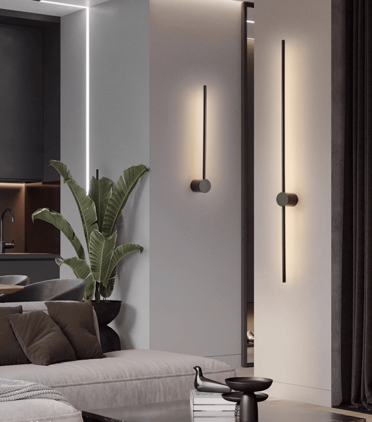 Luma Rod Portable Rechargeable Wall Sconce – Cordless Brass LED Light