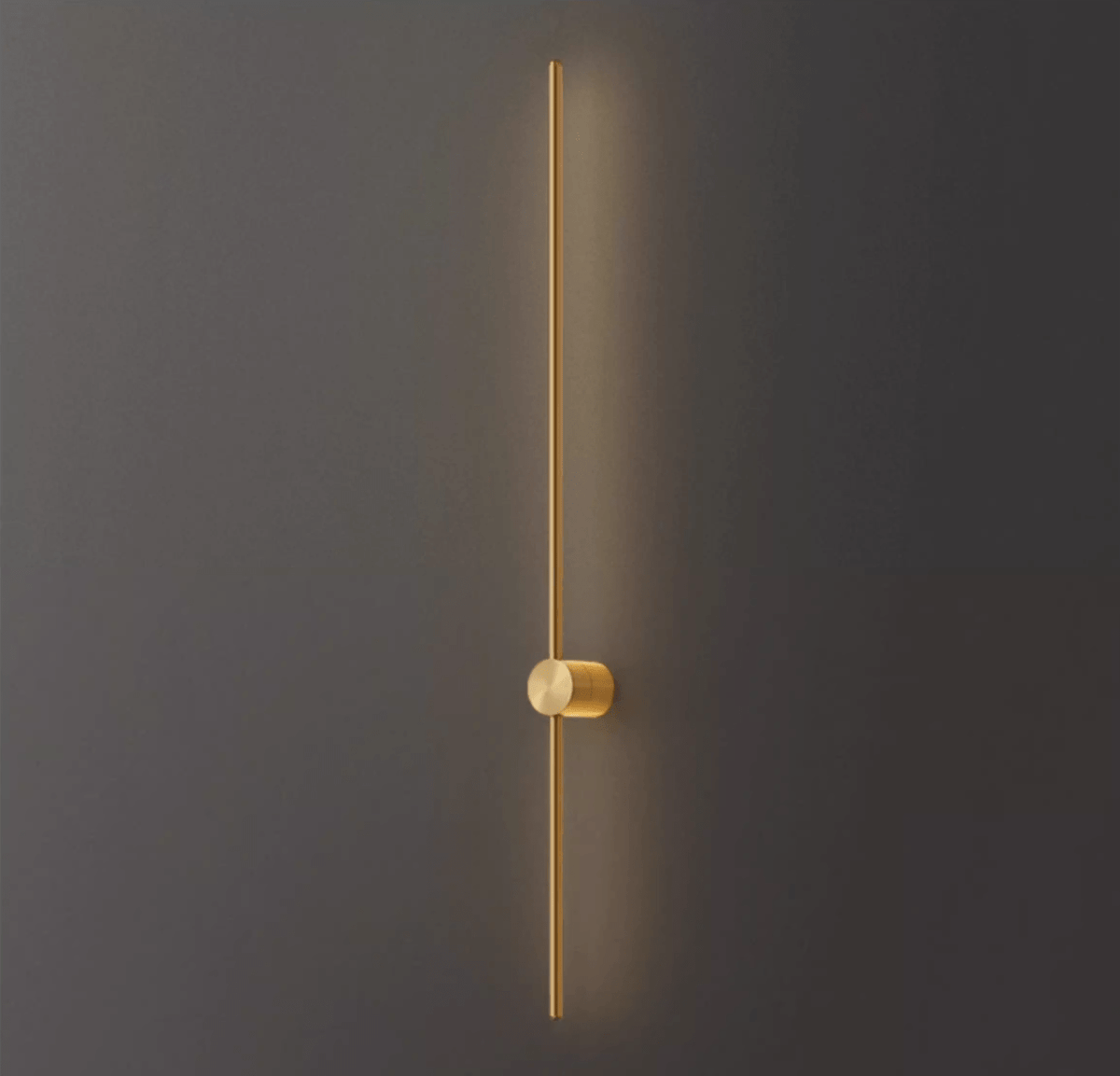 Luma Rod Portable Rechargeable Wall Sconce – Cordless Brass LED Light