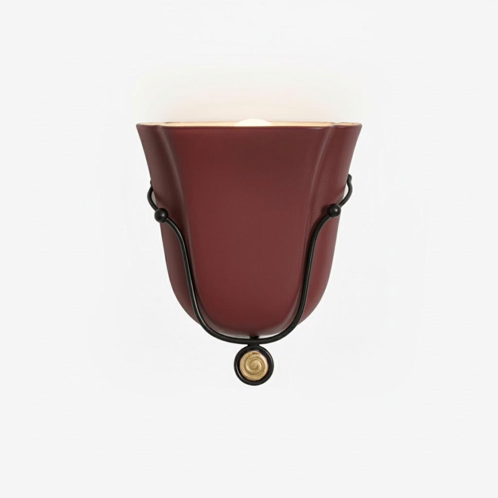Solenne Ceramic Shell Wall Sconce in Glazed Finishes