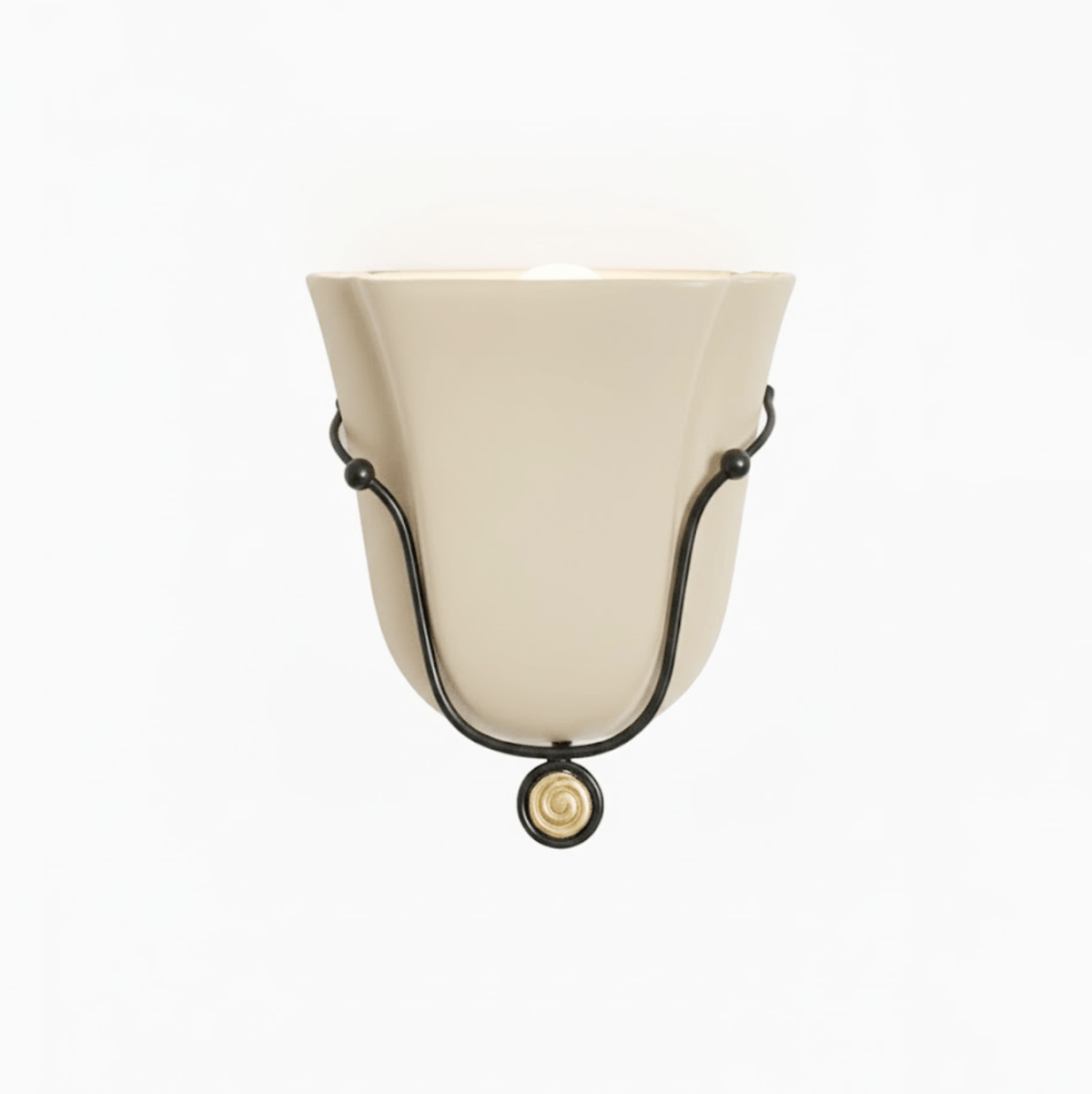 Solenne Ceramic Shell Wall Sconce in Glazed Finishes