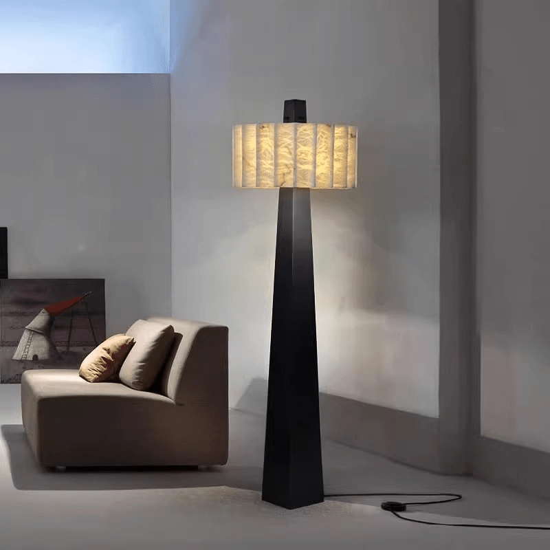 Obelisk Alabaster Floor Lamp – Sculptural Modern Lighting