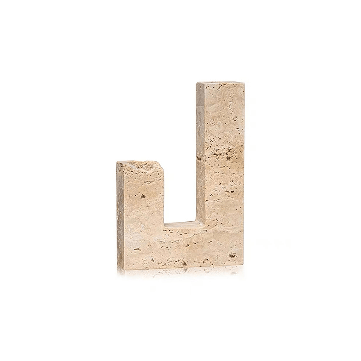 Sculptural Yellow Travertine Candle Holder for Modern Interiors