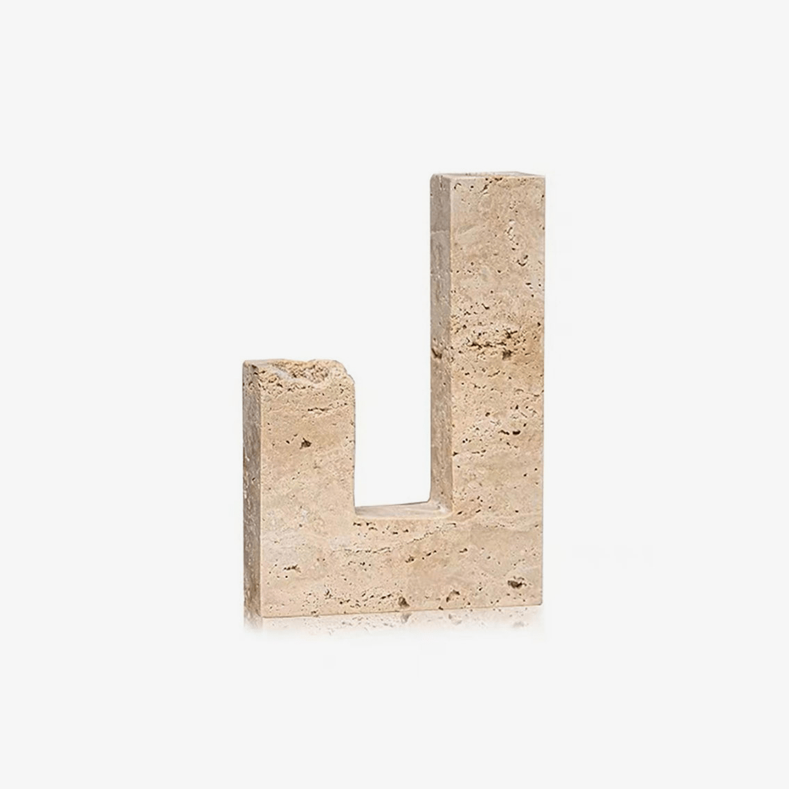 Sculptural Yellow Travertine Candle Holder for Modern Interiors