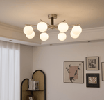 Orb Balance Chandelier – Modern Glass Sphere Pendant Light for Dining Room and Living Room