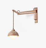 Tavon Cantilever Wall Sconce in Walnut and Travertine