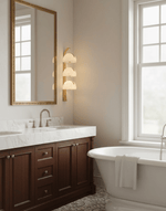 Orvyn Alabaster Wall Sconce in Brass — Modern Sculptural Lighting