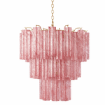 Frostveil Glass Chandelier – Modern Waterfall Pendant Light for Dining Room and Living Room