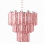 Frostveil Glass Chandelier – Modern Waterfall Pendant Light for Dining Room and Living Room