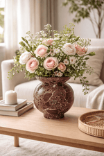 Marrow Sculptural Marble Vase for Refined Interiors