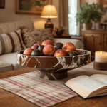 Sculptural Stone Catchall Tray for Entryway and Coffee Table Decor