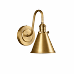 Oliver Wall Sconce in Gold Metal – Modern Minimalist Wall Light for Bedroom, Living Room, Hallway