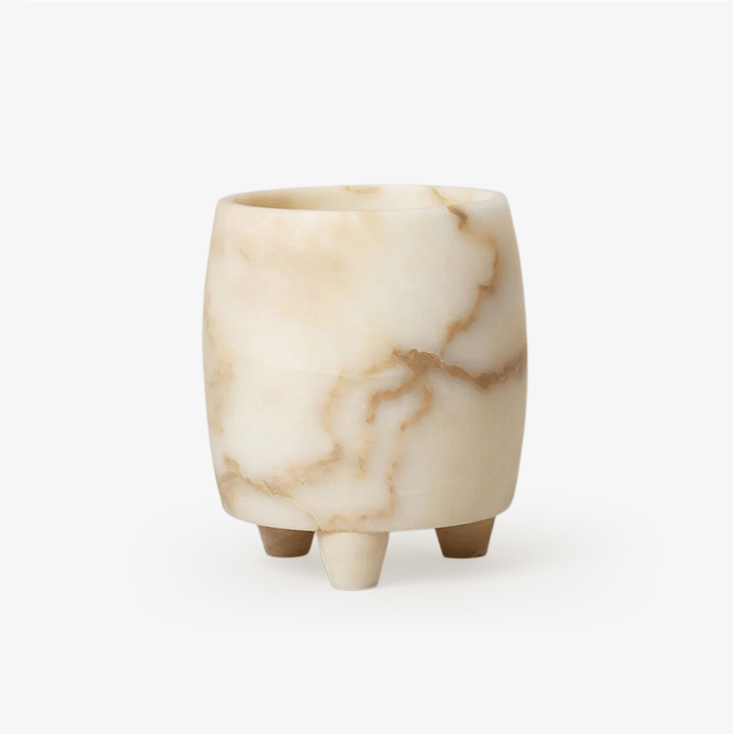 Marlowe Sculptural Marble Candle Holder for Ambient Interiors