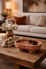 Luna Marble Tray in Natural Stone for Elegant Interiors