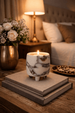 Marlowe Sculptural Marble Candle Holder for Ambient Interiors