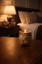 Marlowe Sculptural Marble Candle Holder for Ambient Interiors