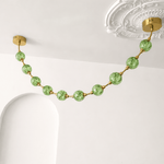 Strand Necklace Chandelier — Modern Gold & Acrylic LED Pendant Light