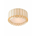 Aurelia Capiz Shell Ceiling Light in Brushed Gold