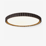 Obsidian Aura Ceiling Light in Black Travertine and Walnut