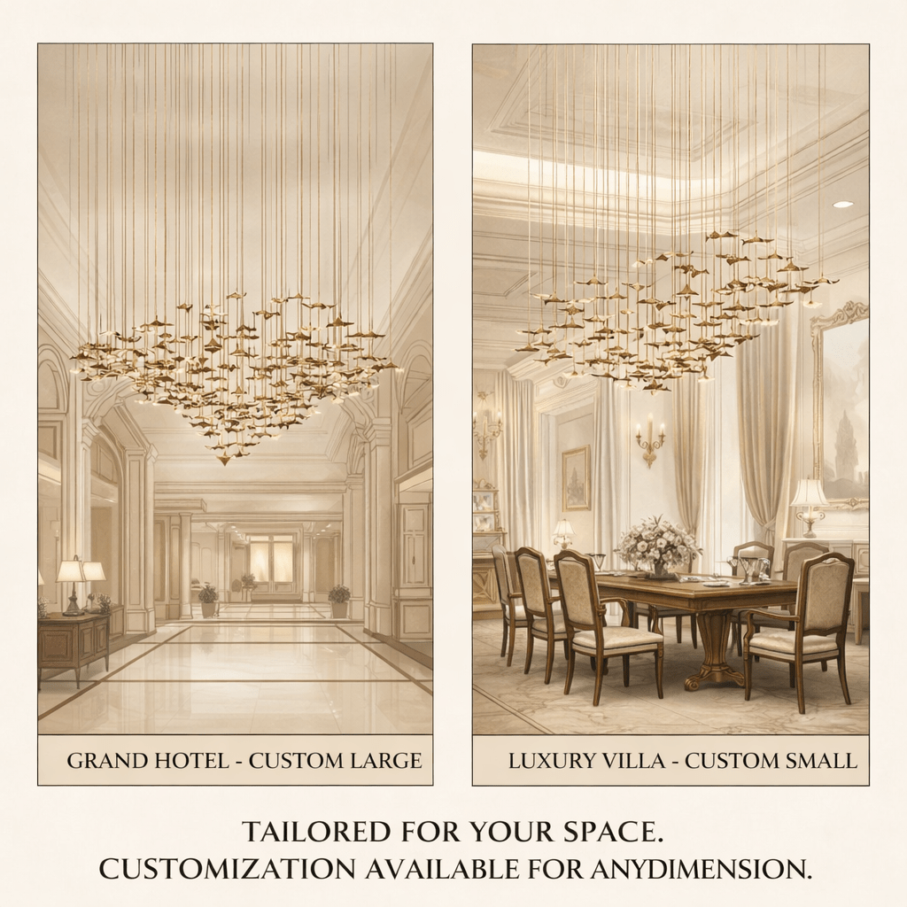 Sculptural Glass Leaf Chandelier — Twisted Modern Pendant for Grand Interiors
