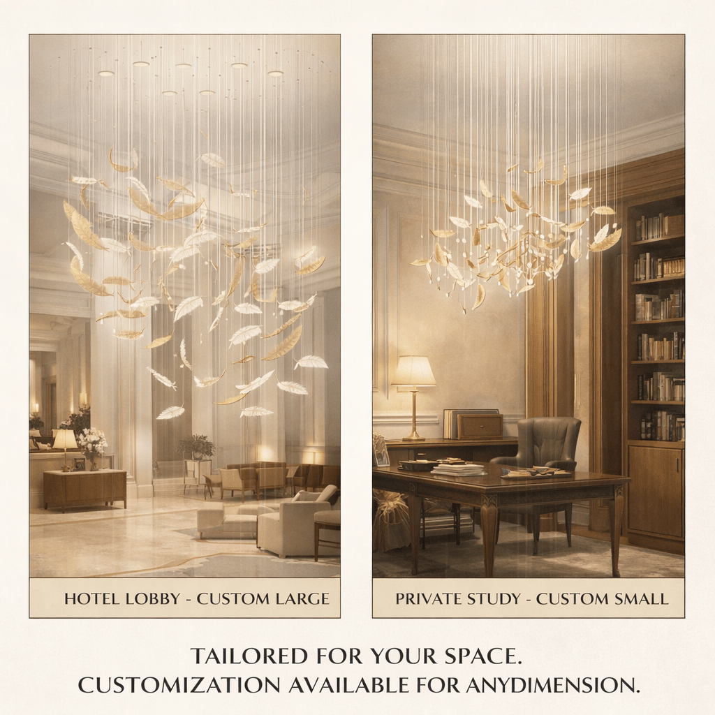 Nectar Leaves Crystal Chandelier | Modern Designer Pendant Light for Dining Room & Living Room