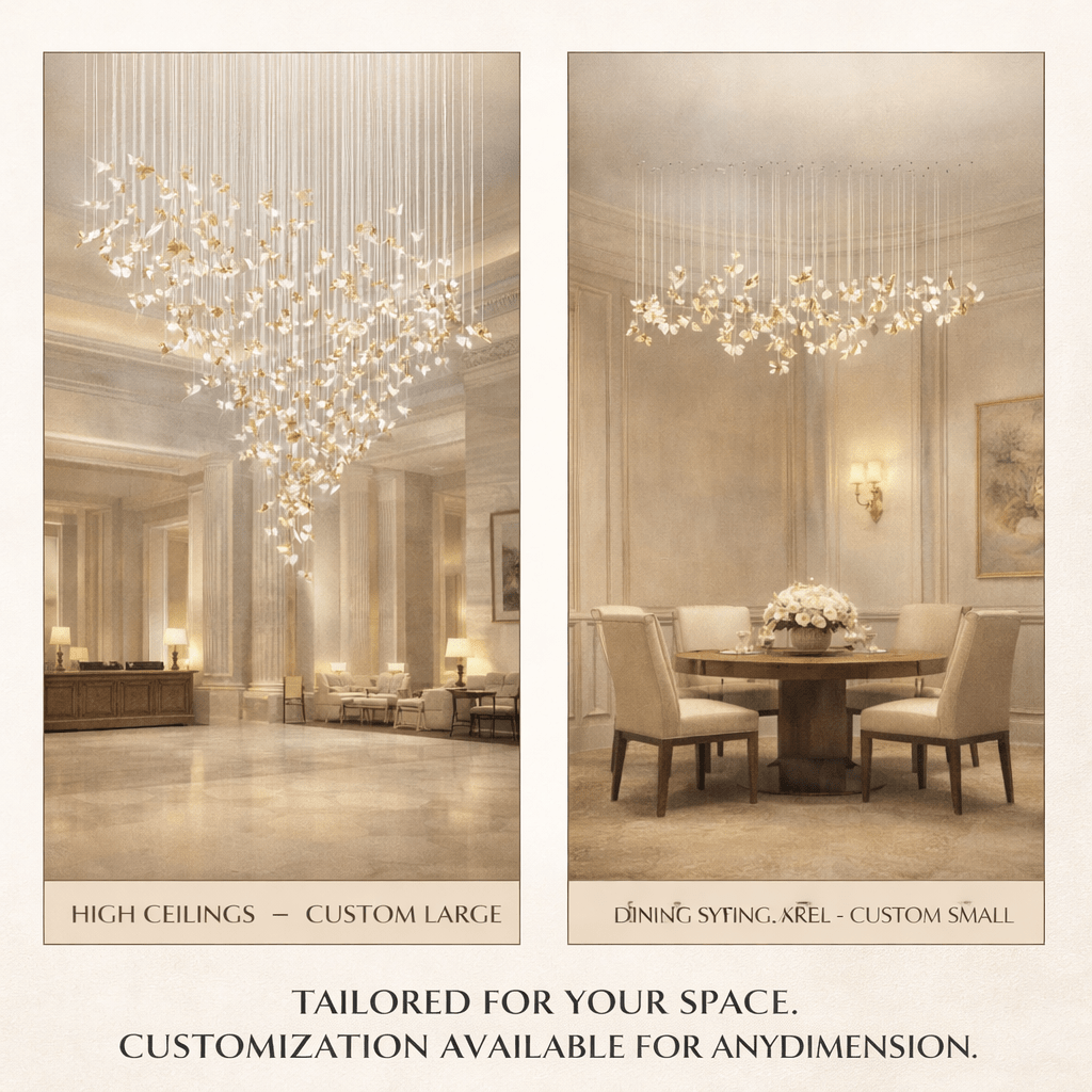 Frosted Petals Frozen Crystal Chandelier – Modern Designer Hanging Light for Living Room, Dining Room, and Hotel Interiors