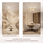 Lustre Bowl Collection Modern Crystal Glass Chandelier