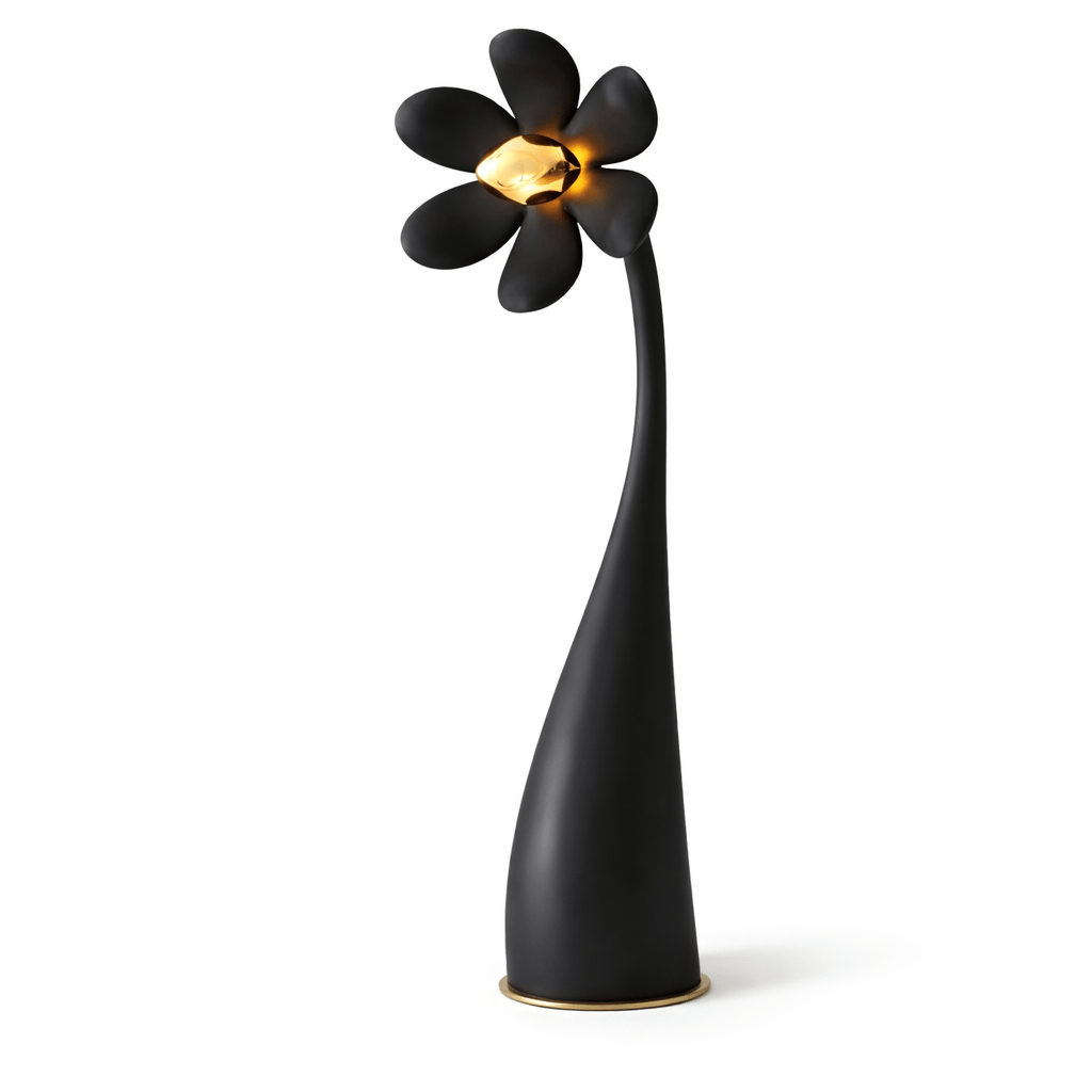 Fleur Sculptural Floor Lamp in Black or Gold – Modern Art Deco Lighting